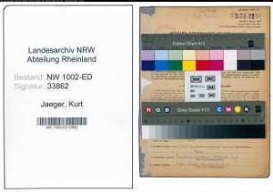 Entnazifizierung Kurt Jaeger, geb. 11.05.1910 (Studienrat)