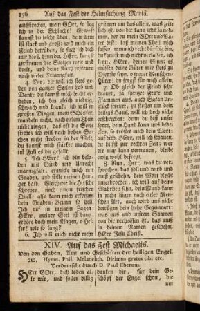 156-161, XIV. Auf das Fest Michaelis (212. - 217.)