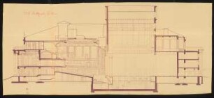 Königliches Hoftheater großes Haus, Stuttgart: Längsschnitt 1:100