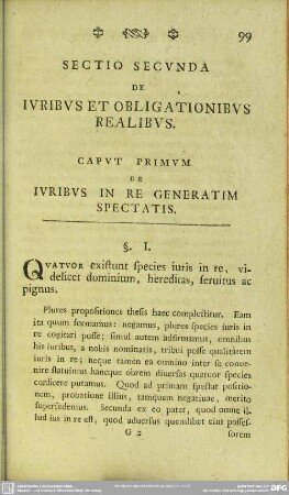 Sectio Secunda De Iuribus Et Obligationibus Realibus