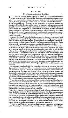Cap. IX. De Animalibus sanguineis Reptilibus