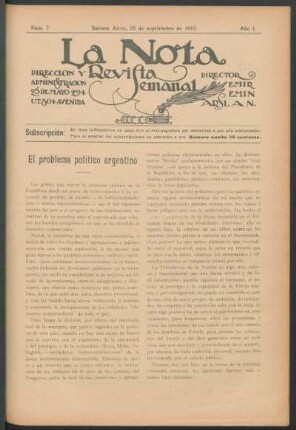 El problema político argentino