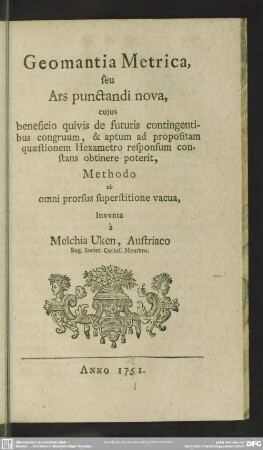 Cum Geomantia Metrica