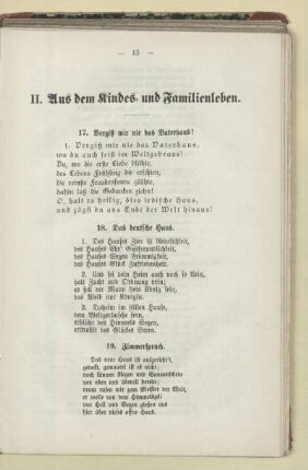 II. Aus dem Kindes- und Familienleben