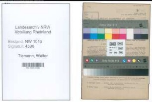 Entnazifizierung Walter Tiemann , geb. 09.04.1908 (Baecker)