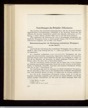 Auswirkungen des Brüsseler Abkommens