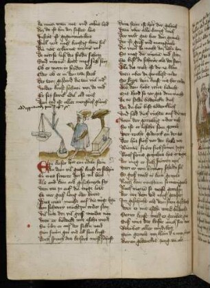 Ein Gelehrter vor einer Waage, Sarkophag; ( Vom Edelstein des Kaisers, Kapitel LXXXVII nach Pfeiffer)