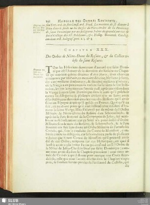 Chapitre XXX. Des Ordres de Nôtre-Dame du Rosaire, & du Collier celeste du saint Rosaire