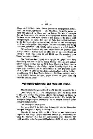 Bodenpreissteigerung und Geldentwertung