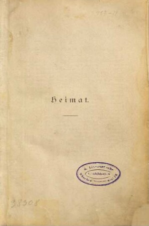 Heimat : Schauspiel in 4 Akten von Hermann Sudermann