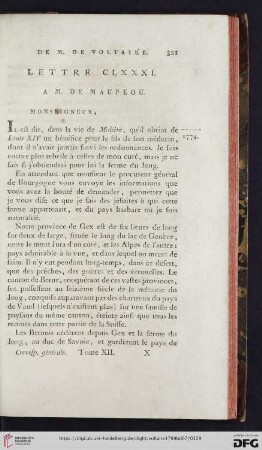 (Lettre CLXXXI - CXC)