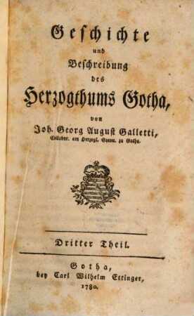 Geschichte und Beschreibung des Herzogthums Gotha. 3