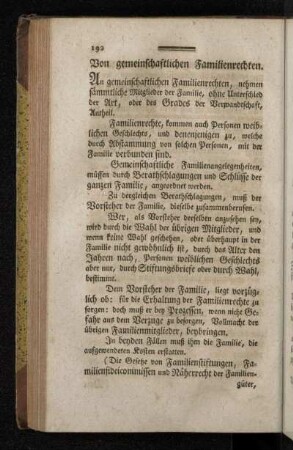 Von gemeinschaftlichen Familienrechten.