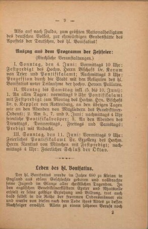 Leben des hl. Bonifatius.