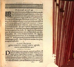 Disputationis Physicae De Substantia Corporea Mobili A Substantia Spirituali separata. Pars ..., 1