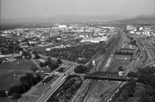 Freiburg: Kaiserstuhlbrücke mit Rangierbahnhof
