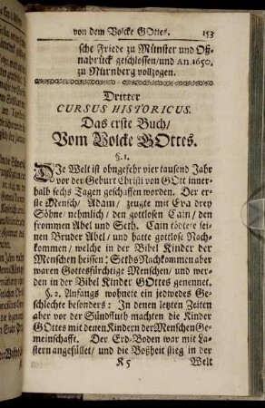 Dritter Cursus Historicus