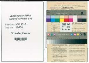 Entnazifizierung Gustav Schaefer , geb. 07.03.1906 (Bergmann)