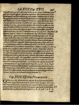 Cap. XIIX. Effectus Procuratoris