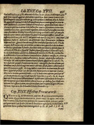 Cap. XIIX. Effectus Procuratoris