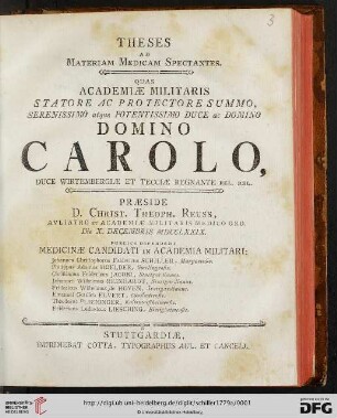 Theses Ad Materiam Medicam Spectantes