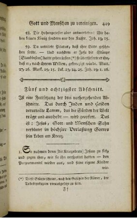 Fünf und achtzigster Abschnitt. - Sechs und achtzigster Abschnitt.