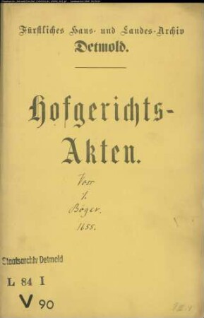 Voss, Kords Kinder gegen Dr. Joh. Henrich Böger - Anwaltsgebühr