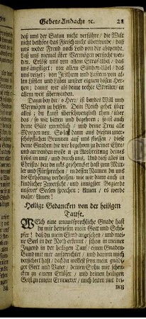 Heilige Gedancken von der heiligen Taufe.