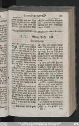 XLVI. Vom Tode und Auferstehung.
