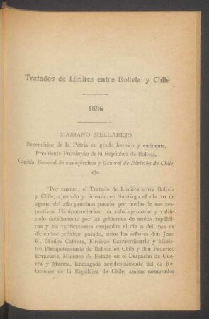 Tratados de límites entre Bolivia y Chile