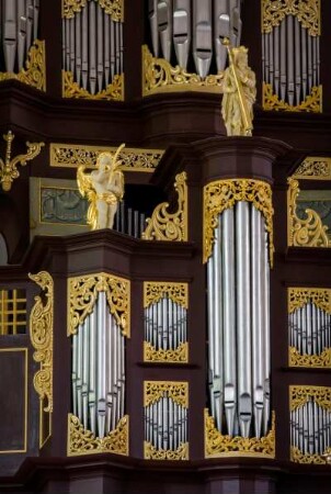 Deutschland. Niedersachsen. Stade. Kirche Ss Cosmae et Damiani zu Stade. Orgel von Berendt Huss und Arp Schnitger