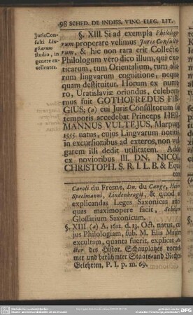§. XIII. Juris Consulti Linguarum studio in genere excellentes