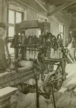 Antonsthal, Schneidemühle : Holzschleiferei, Schneidemühle, kleine Gattersäge, Einstellung der Produktion 1990