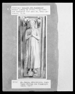 Grabfigur Philipps von Frankreich (1222 - circa 1235), Sohn Ludwig IX.