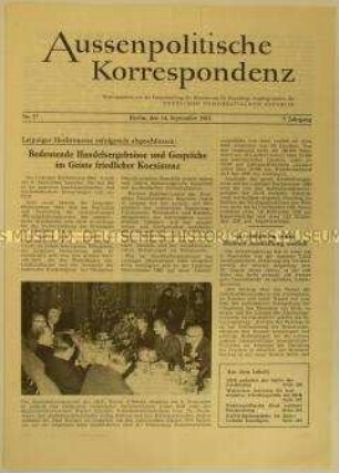 Mitteilungsblatt des Außenministeriums der DDR zur Leipziger Herbstmesse