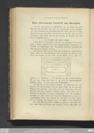 Eine phönizische Inschrift aus Memphis.