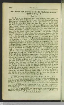 Seit wann und warum müssen die Ballettänzerinnen Höschen tragen?
