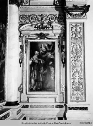Kapellendekoration : Der heilige Alberto und der selige Pietro Gargalini in Anbetung des Nagels