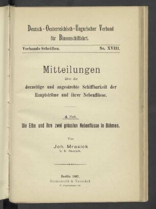 Die Elbe und ihre zwei grössten Nebenflüsse in Böhmen