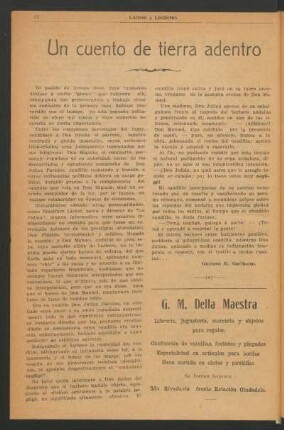 Un cuento de tierra adentro
