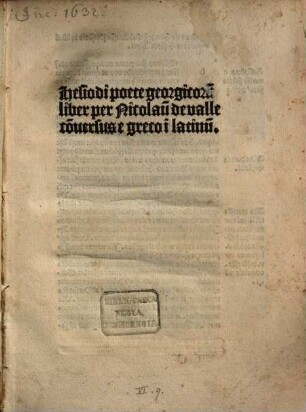 Hesiodi poete georgicoru[m] liber