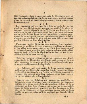 Loi, Concernant les Religieux, les Religieuses et les Chanoinesses séculières et régulières : Donnée à Saint-Cloud, le 14 Octobre 1790