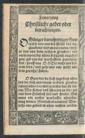 Christliche gebet oder betrachtungen.