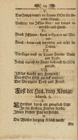 Fest der Heil. drey Könige/ Matth. 2.