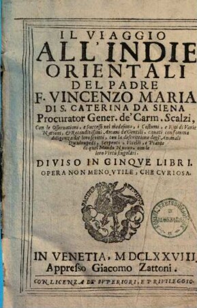 Il viaggio all'Indie orientali