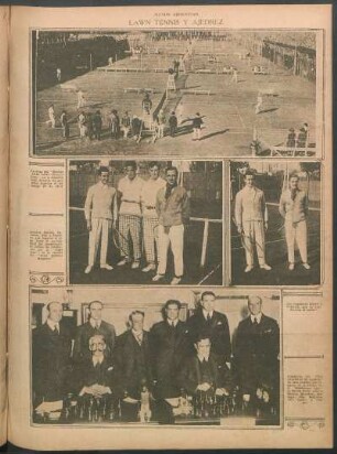 Lawn tennis y ajedrez [Fotografías]