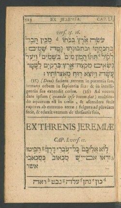 Ex Threnis Jeremiae.