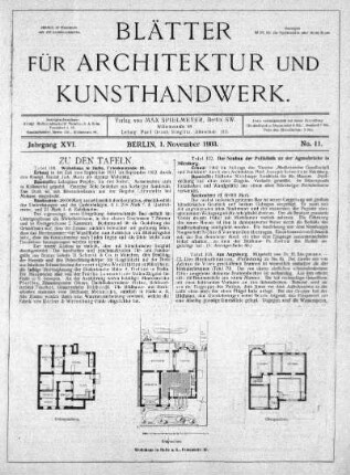 No. 11, 1. November 1903