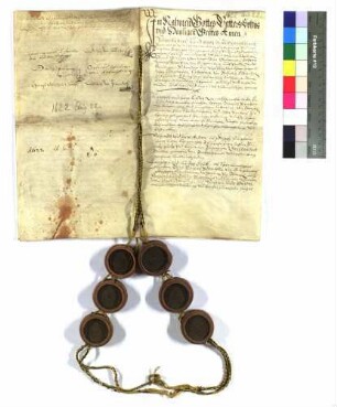 Joh. Heinr. Schertlin von Burtenbach zu Stammheim und Geisingen und Katharina von Hallweil schließen einen Heiratsvertrag