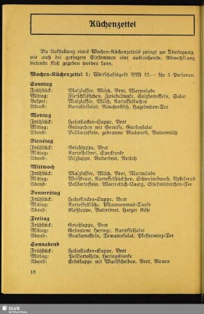 Küchenzettel